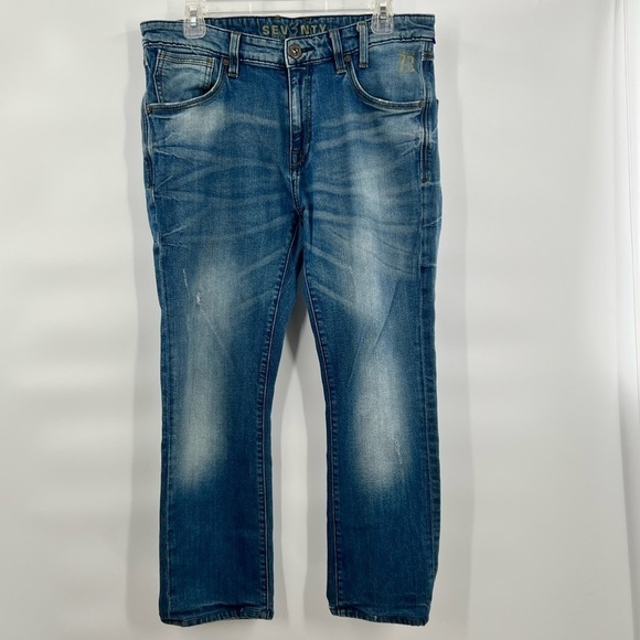 Pepe Jeans Sev3nty 73 London blue double back pockets 34 - Picture 1 of 11